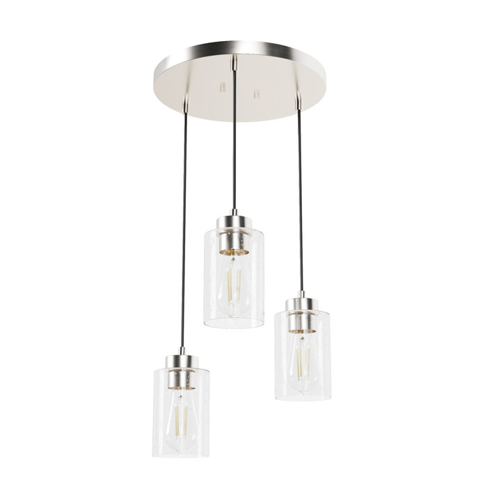 Hunter Fan Hartland 3 Light Cluster Cylinder Pendant And Reviews Wayfair